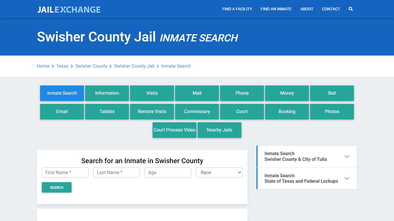 Swisher County Jail, TX Inmate Search: Roster & Mugshots